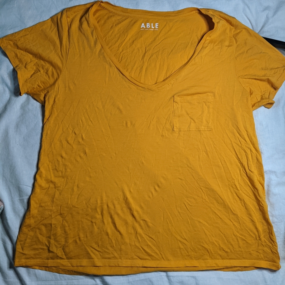 Able XL Mustard TShirt